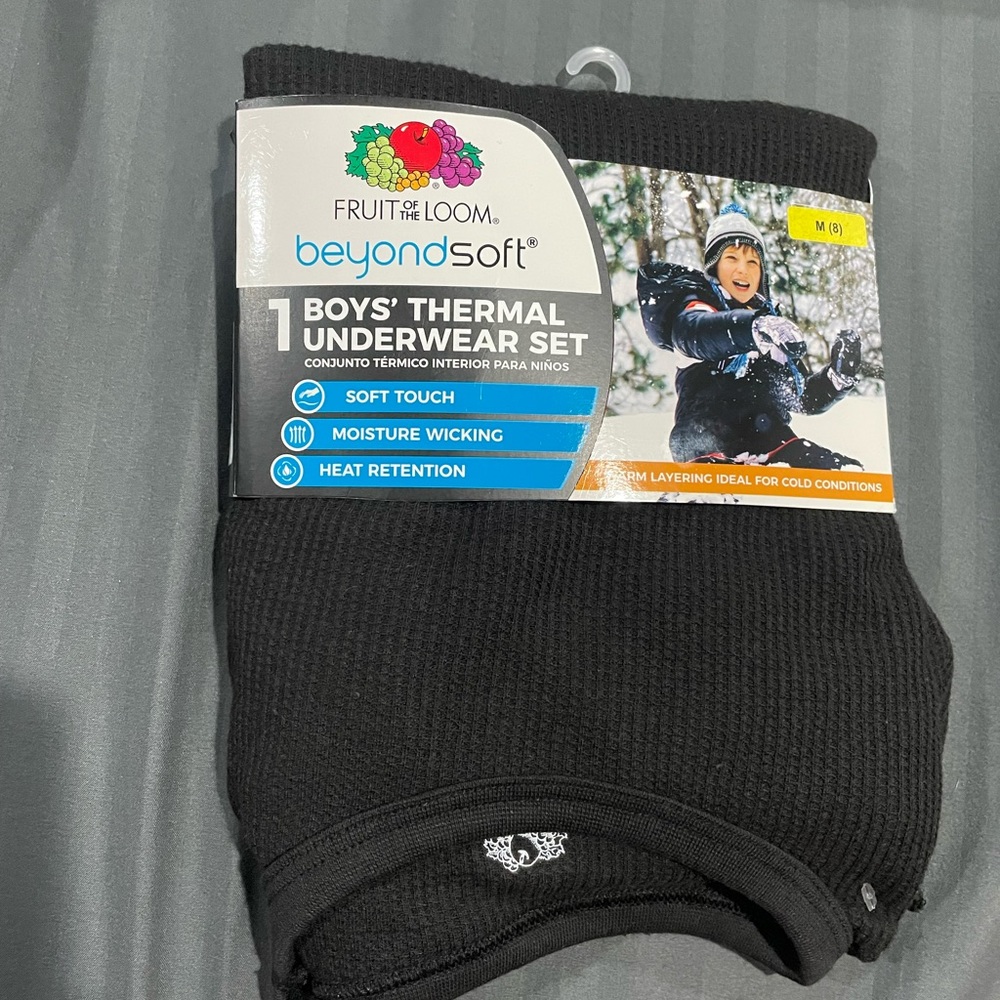 Fruit of the Loom Boys’ Thermal Underwear Set - Medium